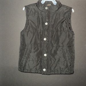 Gymboree Boy's Size S (6-7) Puffer Jacket Black Zippered & Snapped